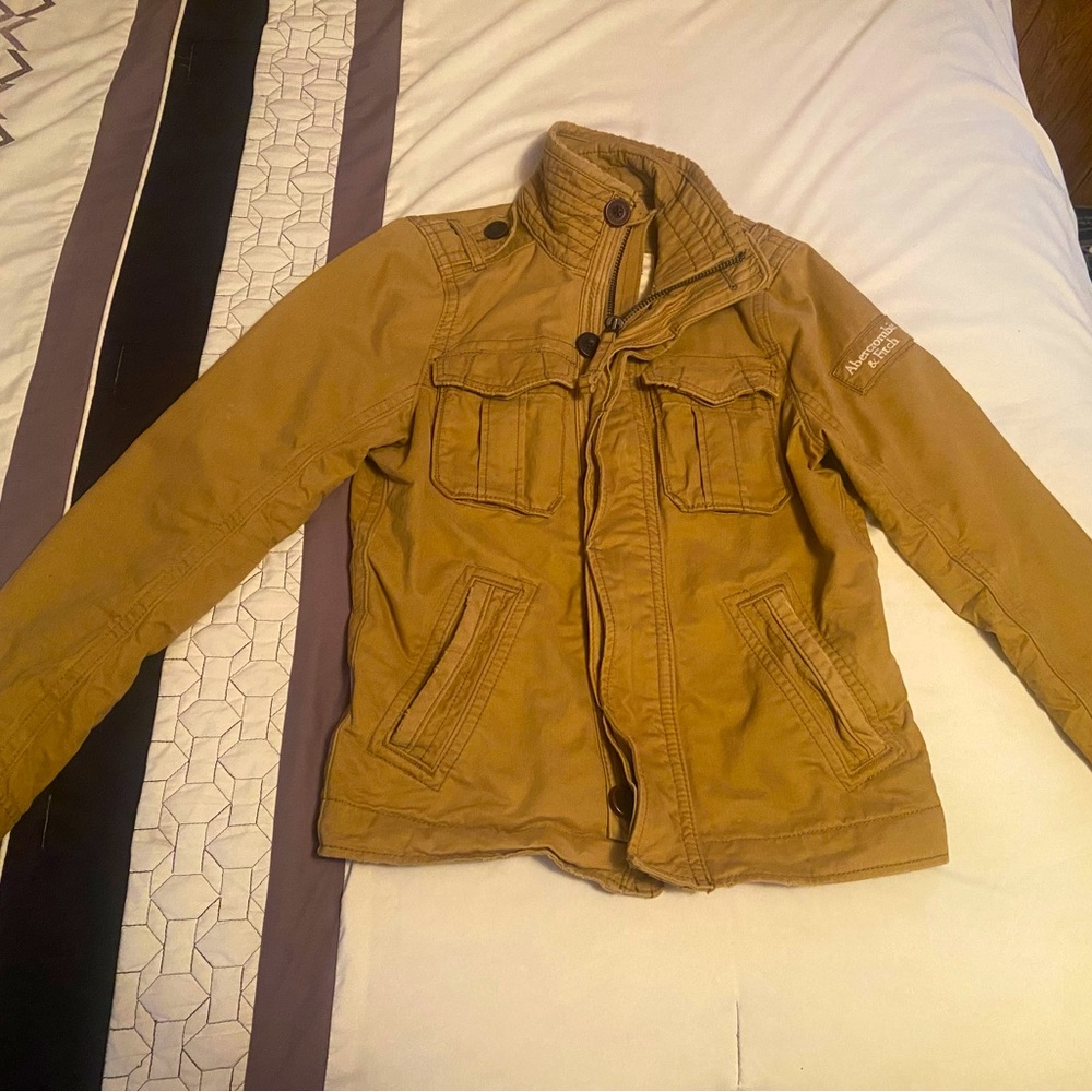 Abercrombie & Fitch Khaki Zip Up Jacket